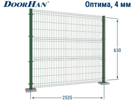 Купить 3D заборную секцию ДорХан 2535×630 мм в Сочи от 1058 руб.